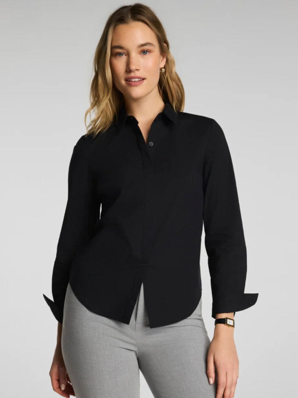 SPANX® Poplin No-Gape Tailored Button Down